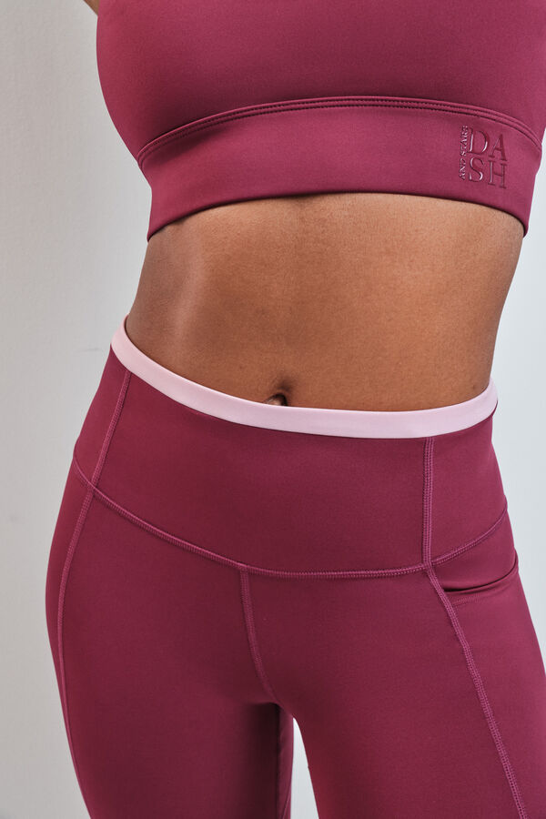 Dash and Stars Leggings burdeos 4D STRETCH rojo