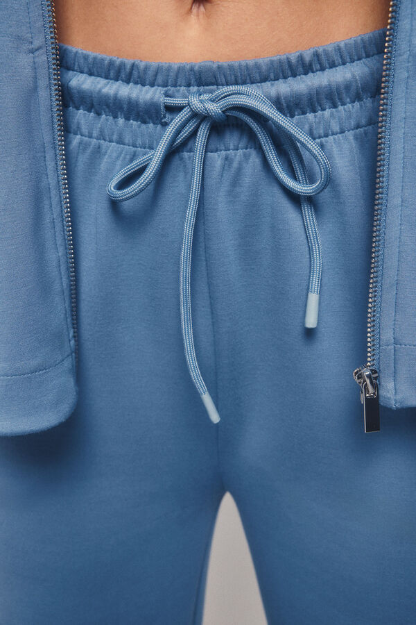 Dash and Stars Pantal&oacute;n recto ancho tacto suave azul azul