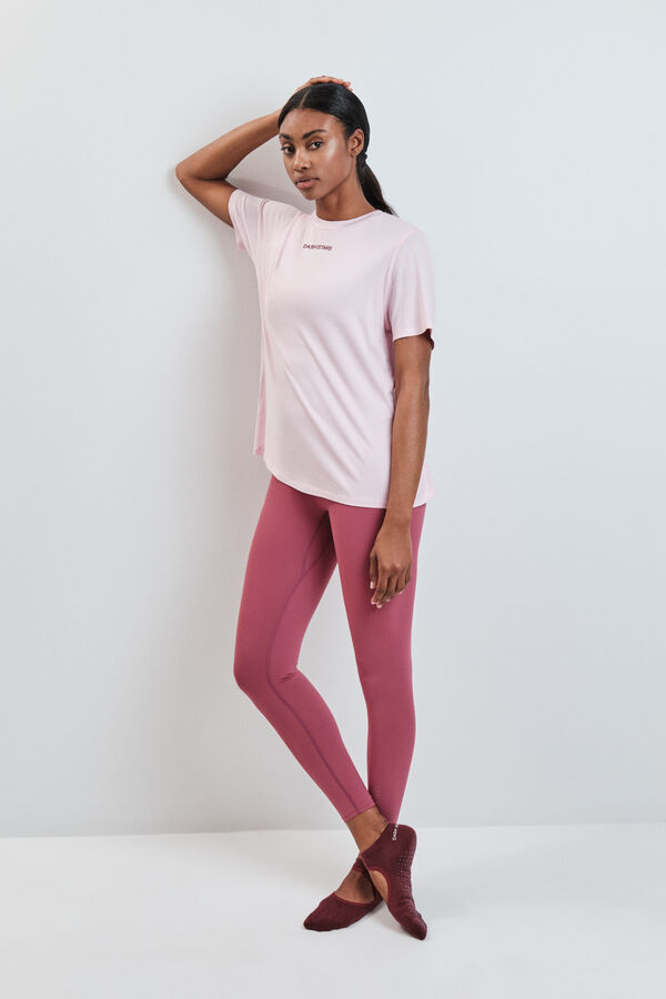 Dash and Stars Camiseta manga corta modal rosa rosa