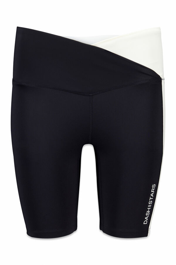 Dash and Stars Leggings 4D STRETCH ciclista negro y blanco negro