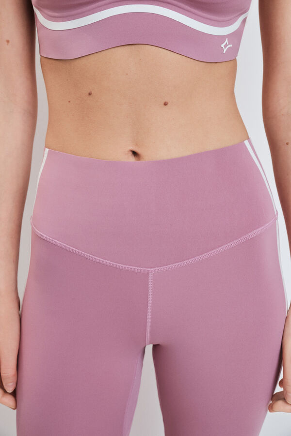Dash and Stars Leggings COMPRESSIVE largo rosa rosa