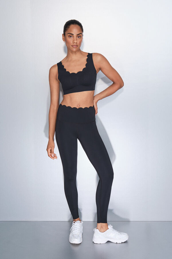 Dash and Stars Leggings COMPRESSIVE largo negro negro