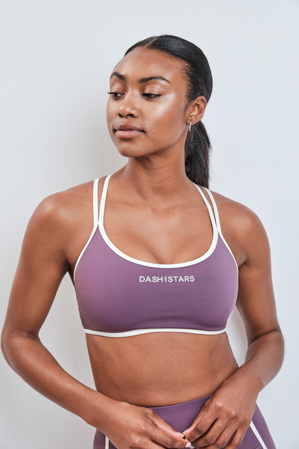 Dash and Stars Sujetador deportivo 4D Stretch morado morado/lila