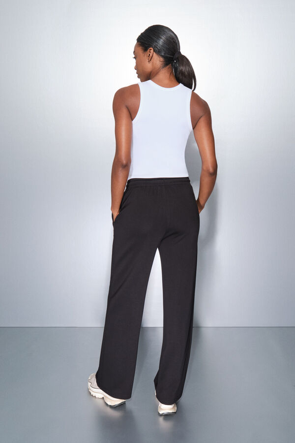 Dash and Stars Pantal&oacute;n largo ancho suave negro