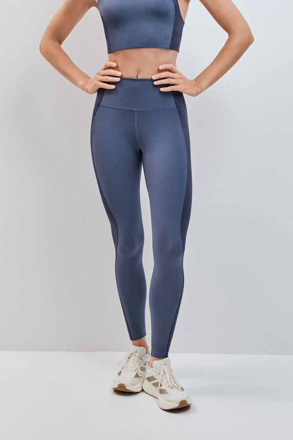 Dash and Stars Leggings largos 4D STRETCH azul oscuro azul