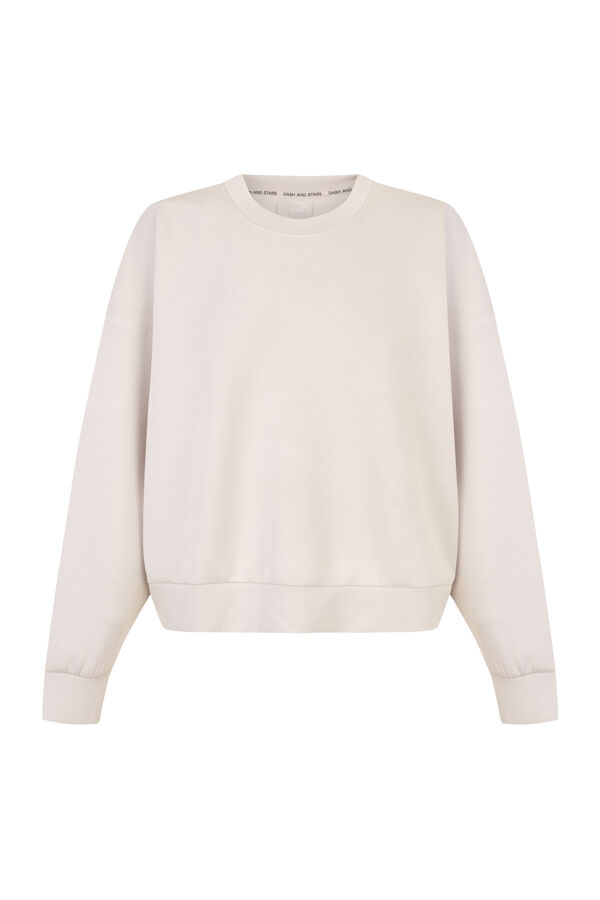 Dash and Stars Sudadera college modal gris claro gris