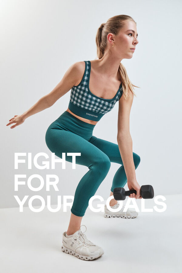 Dash and Stars Sujetador deportivo SEAMLESS COMFORT vichy verde verde