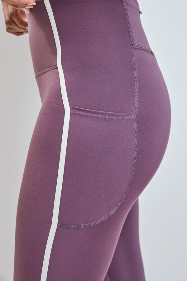 Dash and Stars Leggings largos 4D STRETCH morado morado/lila
