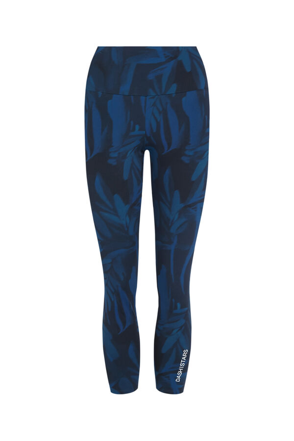 Dash and Stars Leggings crop estampado verde 4D STRETCH verde