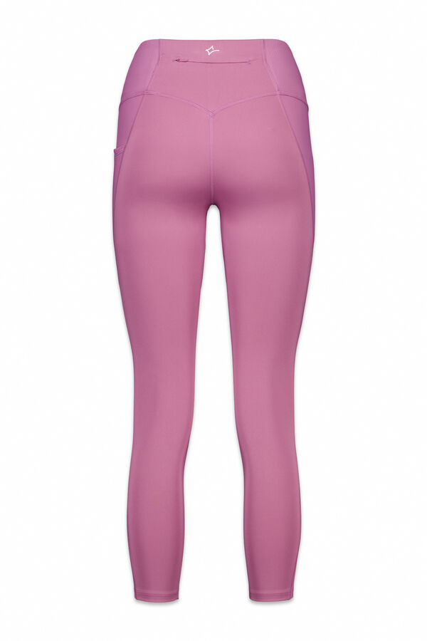 Dash and Stars Leggings 4D STRETCH crop rosa rosa