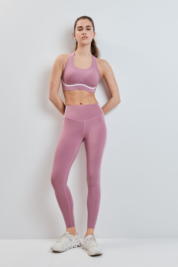 Dash and Stars Leggings COMPRESSIVE largo rosa rosa
