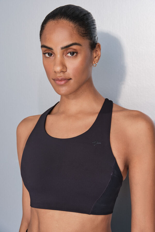 Dash and Stars Sujetador deportivo 4D Stretch negro negro