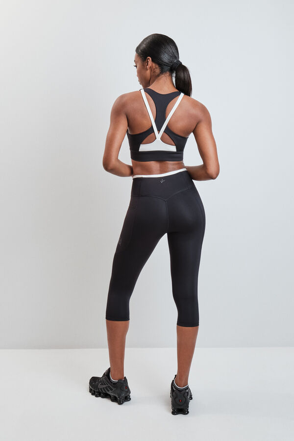 Dash and Stars Leggings pirata negro 4D STRETCH negro