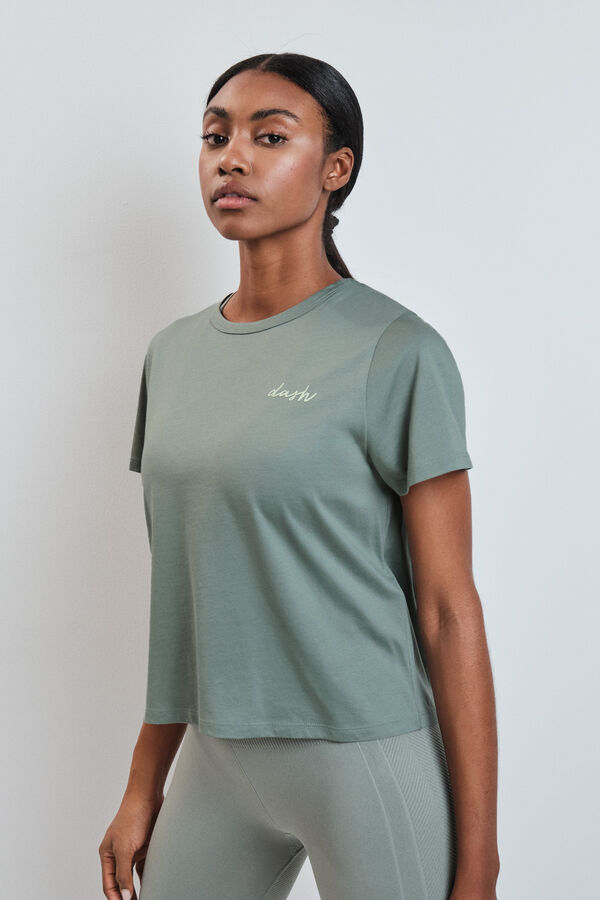 Dash and Stars Camiseta manga corta extra suave verde verde