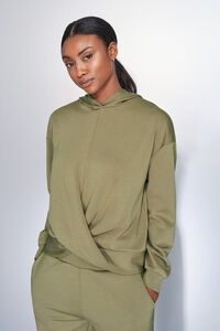 Dash and Stars Sudadera drapeado kaki