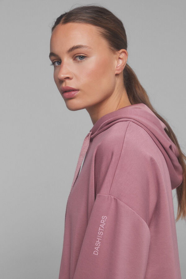 Dash and Stars Sudadera capucha suave rosa rosa