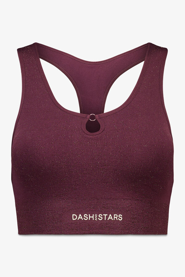 Dash and Stars Sujetador deportivo SEAMLESS COMFORT morado burdeos