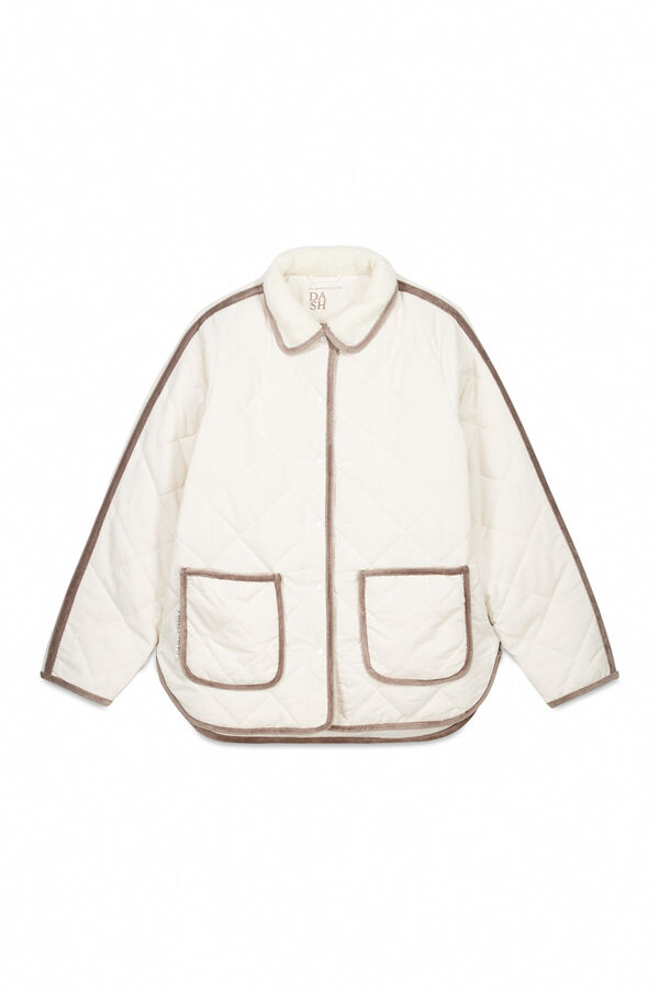Dash and Stars Chaqueta acolchada rombos beige beige