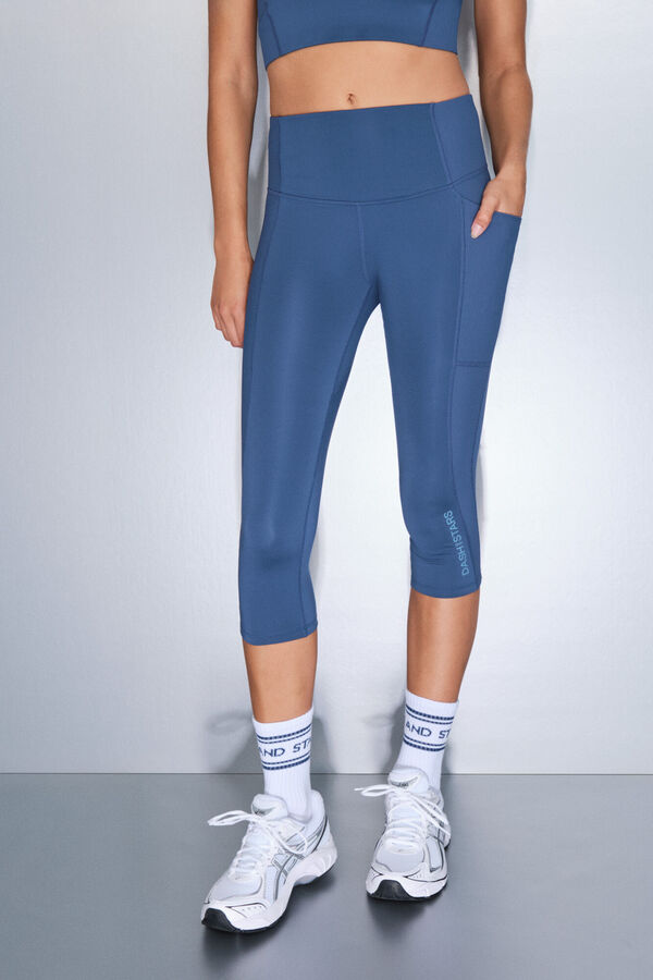 Dash and Stars Leggings 4D STRETCH pirata azul azul