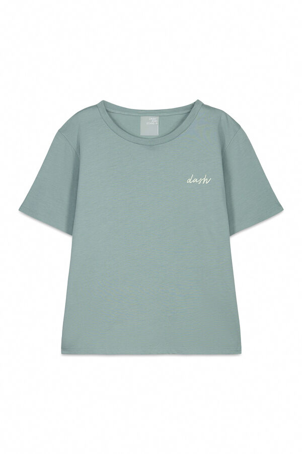 Dash and Stars Camiseta manga corta extra suave verde verde