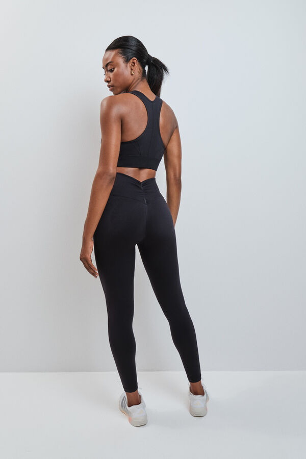 Dash and Stars Leggings largo negro SEAMLESS FIT negro
