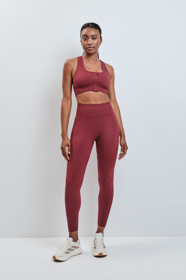 Dash and Stars Leggings largo rojo SEAMLESS FIT rojo