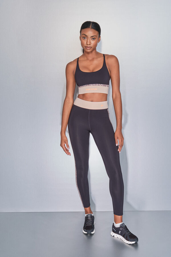 Dash and Stars Leggings 4D STRETCH negro animal print negro