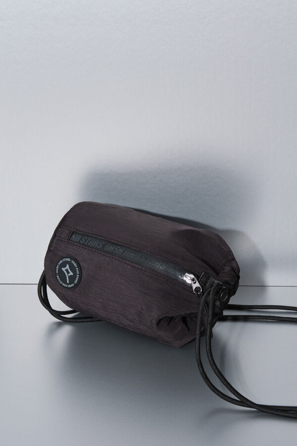 Dash and Stars Mini bolso bandolera nylon negro satinado negro