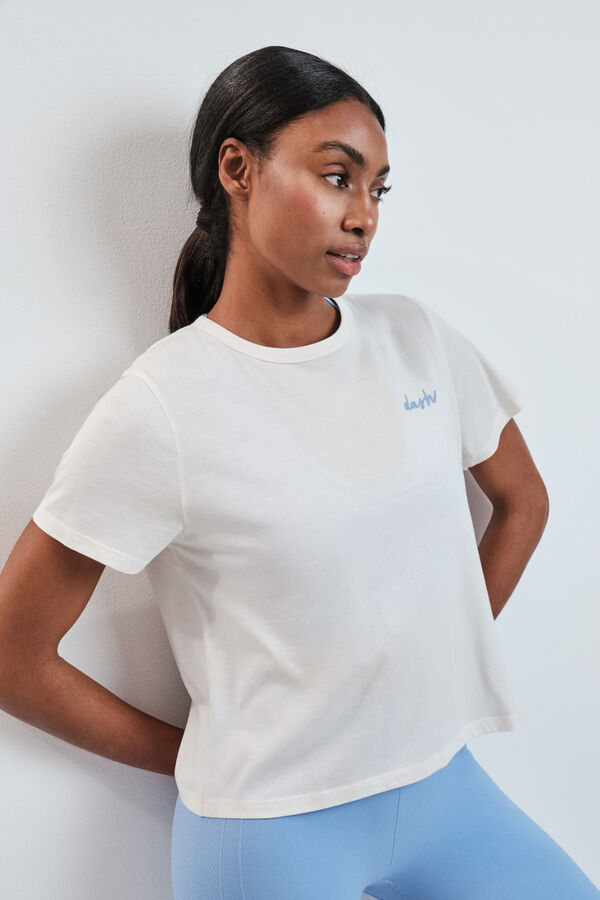 Dash and Stars Camiseta manga corta extra suave blanca blanco