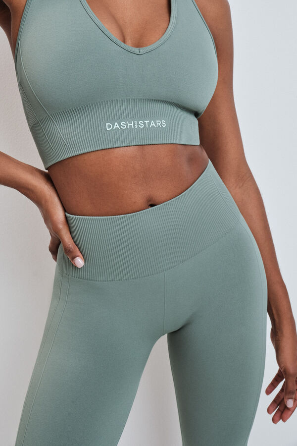 Dash and Stars Leggings largo SEAMLESS COMFORT verde verde