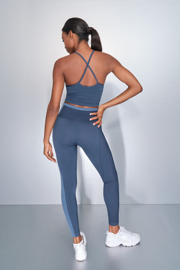 Dash and Stars Leggings largos SEAMLESS COMFORT azul azul