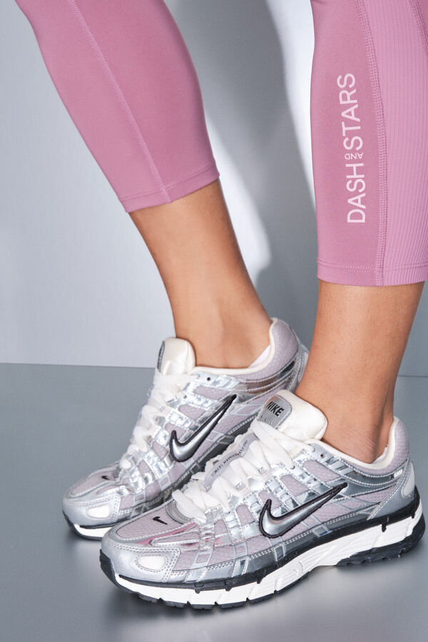 Dash and Stars Leggings 4D STRETCH crop rosa rosa