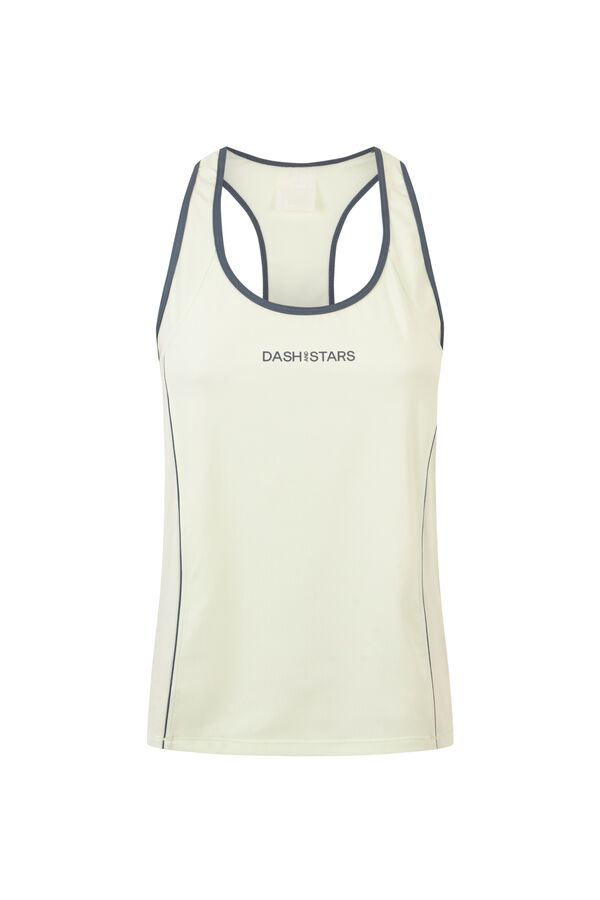 Dash and Stars Camiseta entallada sin mangas verde verde