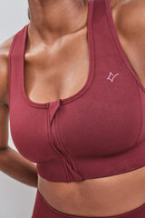 Dash and Stars Sujetador deportivo rojo cremallera SEAMLESS FIT rojo
