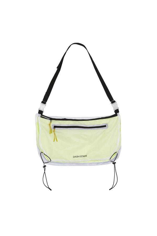 Dash and Stars Bolsa bandolera cruzada t&eacute;cnica blanca beige