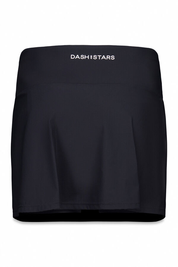 Dash and Stars Falda microfibra negra malla interior negro
