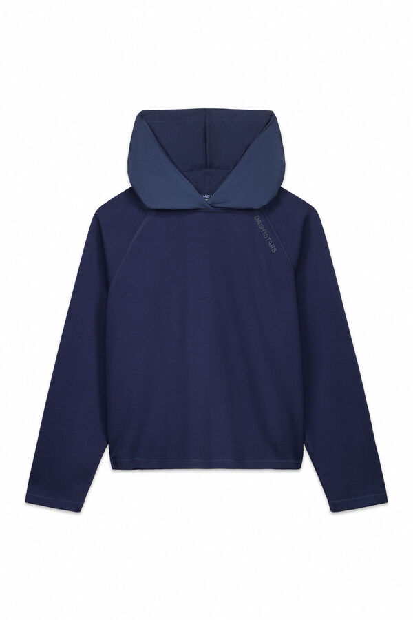 Dash and Stars Sudadera tacto suave azul oscuro azul
