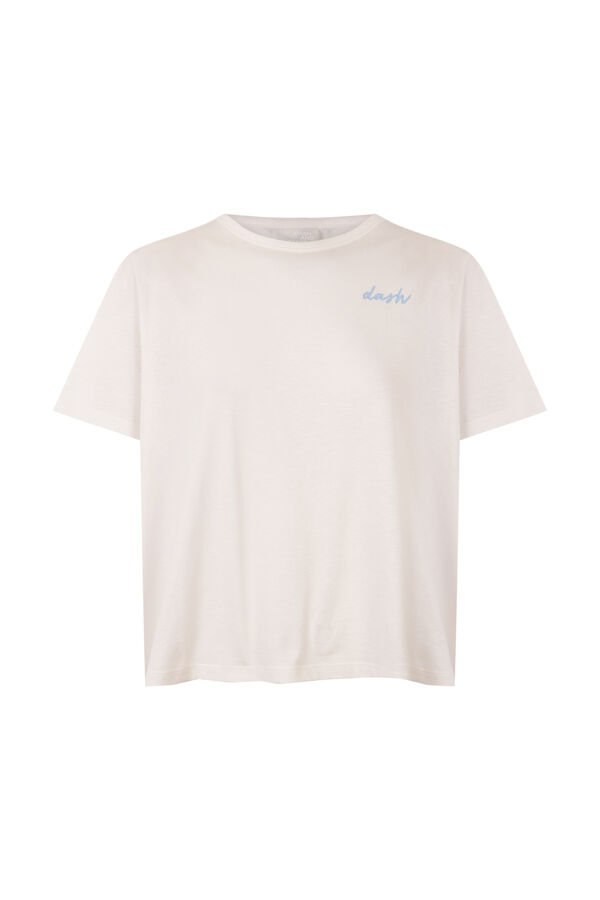 Dash and Stars Camiseta manga corta extra suave blanca blanco