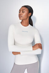 Dash and Stars Camiseta manga larga blanco beige