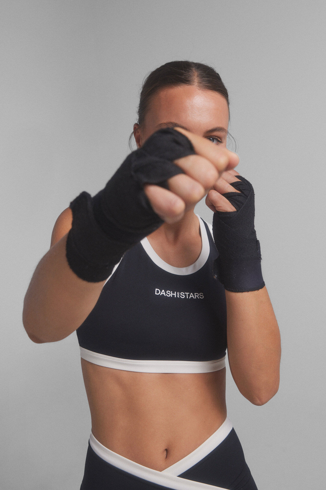 Dash and Stars Sujetador deportivo 4D STRETCH negro