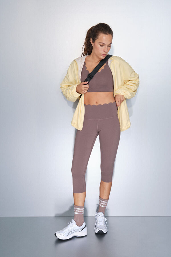 Dash and Stars Leggings COMPRESSIVE pirata marr&oacute;n nude