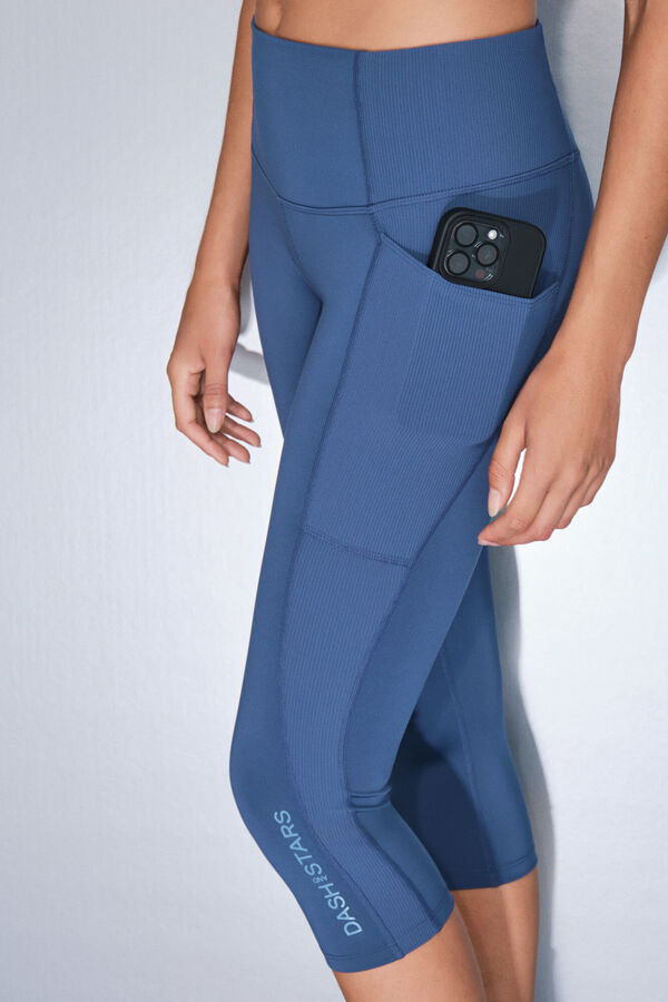 Dash and Stars Leggings 4D STRETCH pirata azul azul