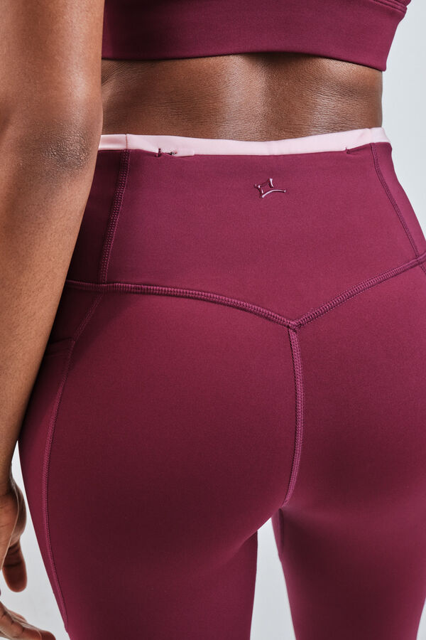 Dash and Stars Leggings burdeos 4D STRETCH rojo