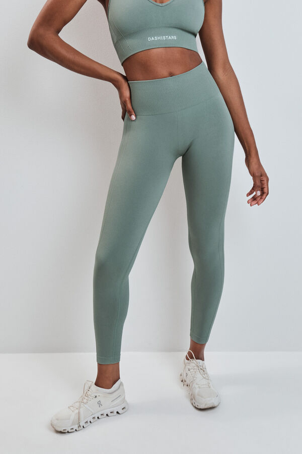 Dash and Stars Leggings largo SEAMLESS COMFORT verde verde