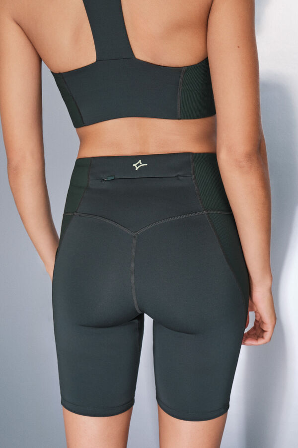 Dash and Stars Leggings 4D STRETCH ciclista verde verde