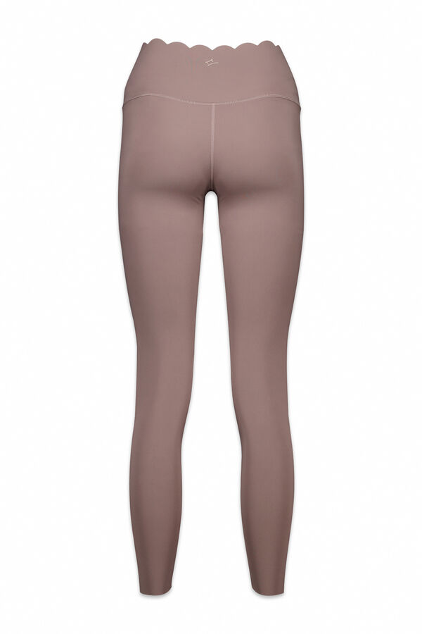 Dash and Stars Leggings COMPRESSIVE largo marr&oacute;n nude