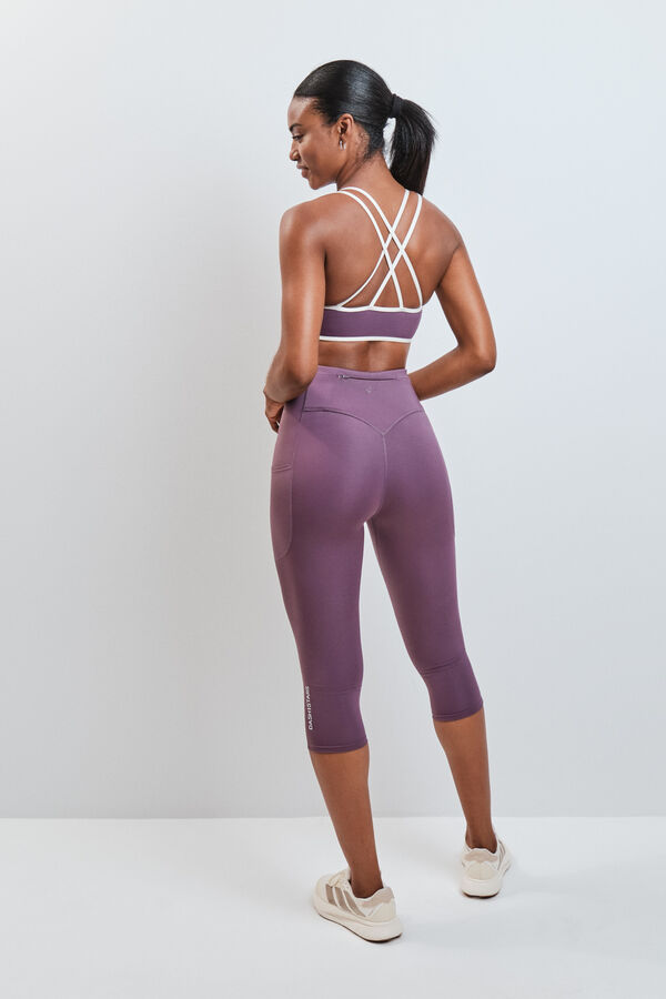 Dash and Stars Leggings pirata 4D STRETCH morado morado/lila