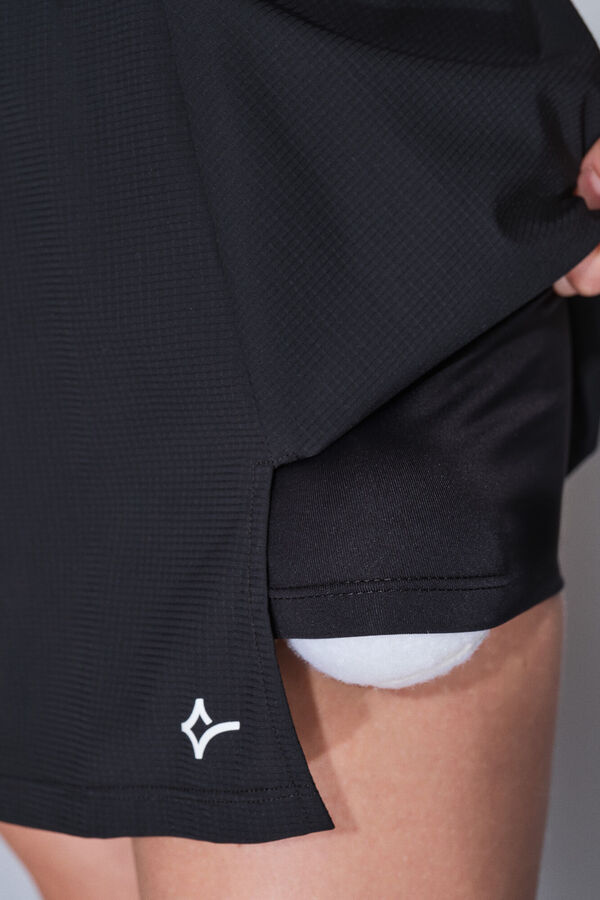 Dash and Stars Falda microfibra negra malla interior negro