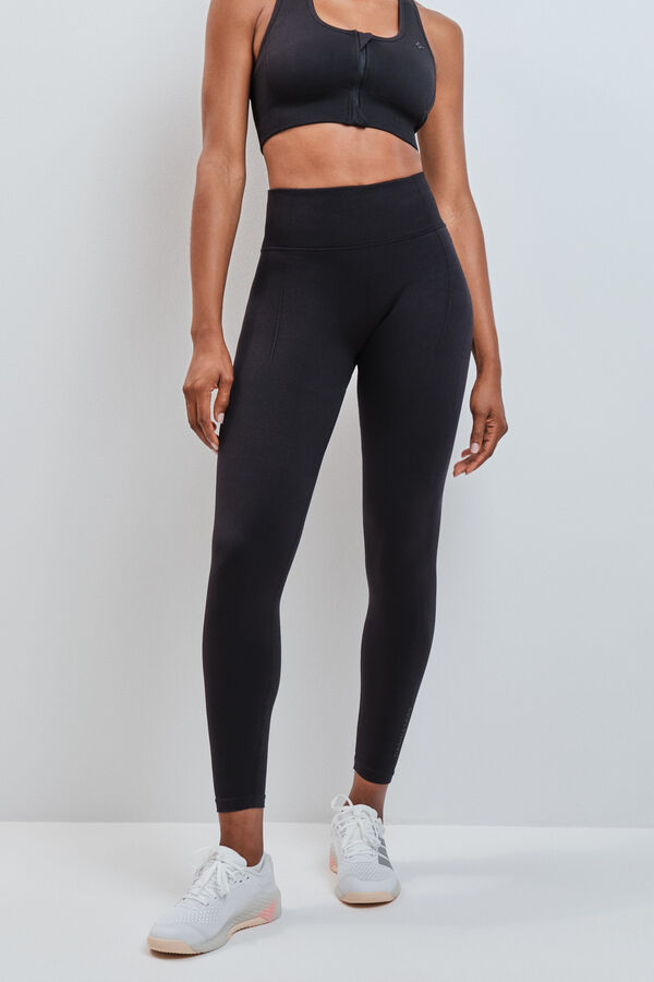 Dash and Stars Leggings largo negro SEAMLESS FIT negro