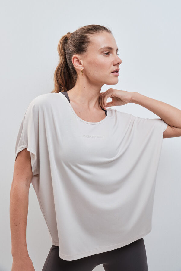 Dash and Stars Camiseta manga corta modal gris gris